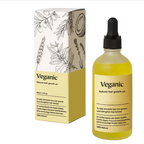 Veganic Natural Hair Growth Oil - Stimulating Formula for Growth & Shine