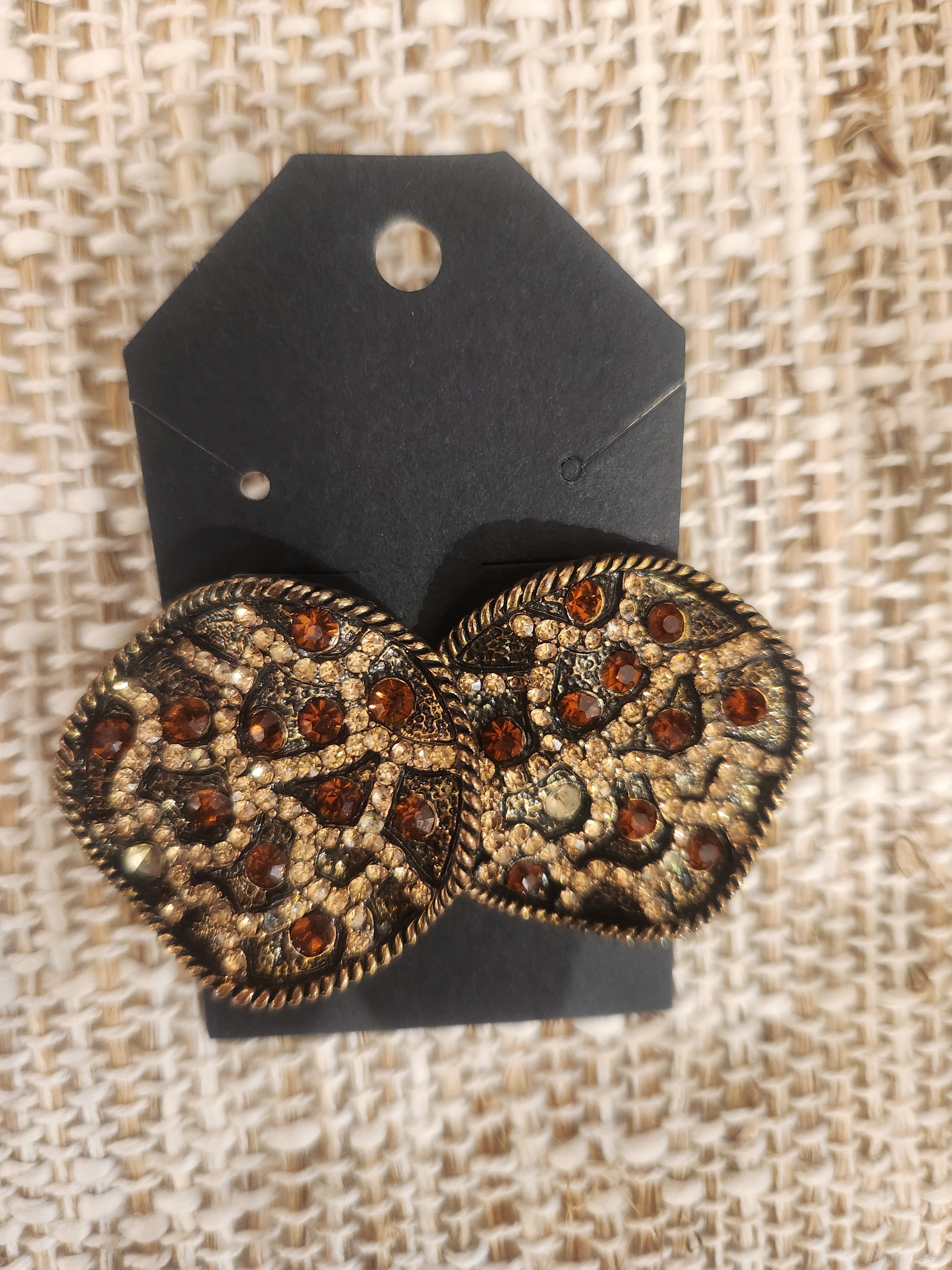 Cheetah Print Gold Earrings